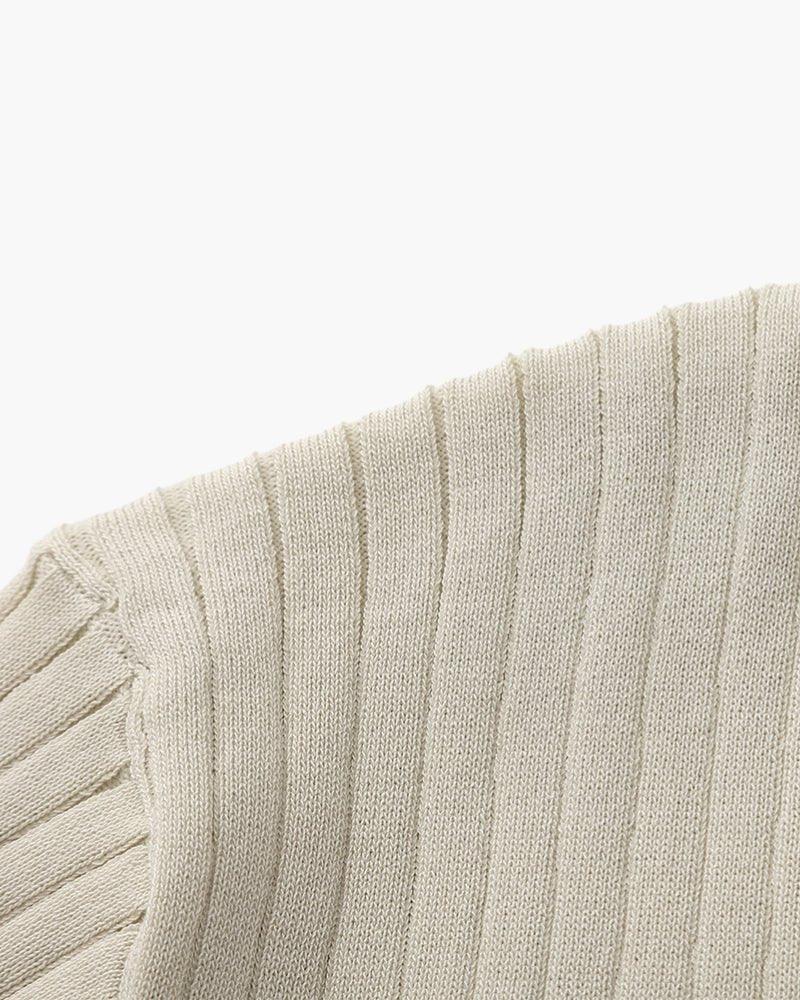 St. James - Ribbed Camicia Polo in Maglia Premium – Beige