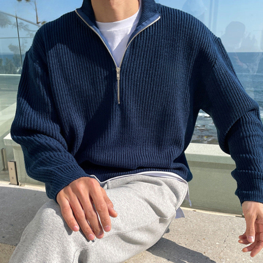 JEONJU Half Zip Sweater