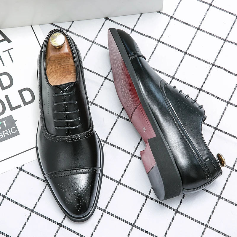 St. James - Oxford Royal Scarpe Eleganti in Pelle Premium – Nero