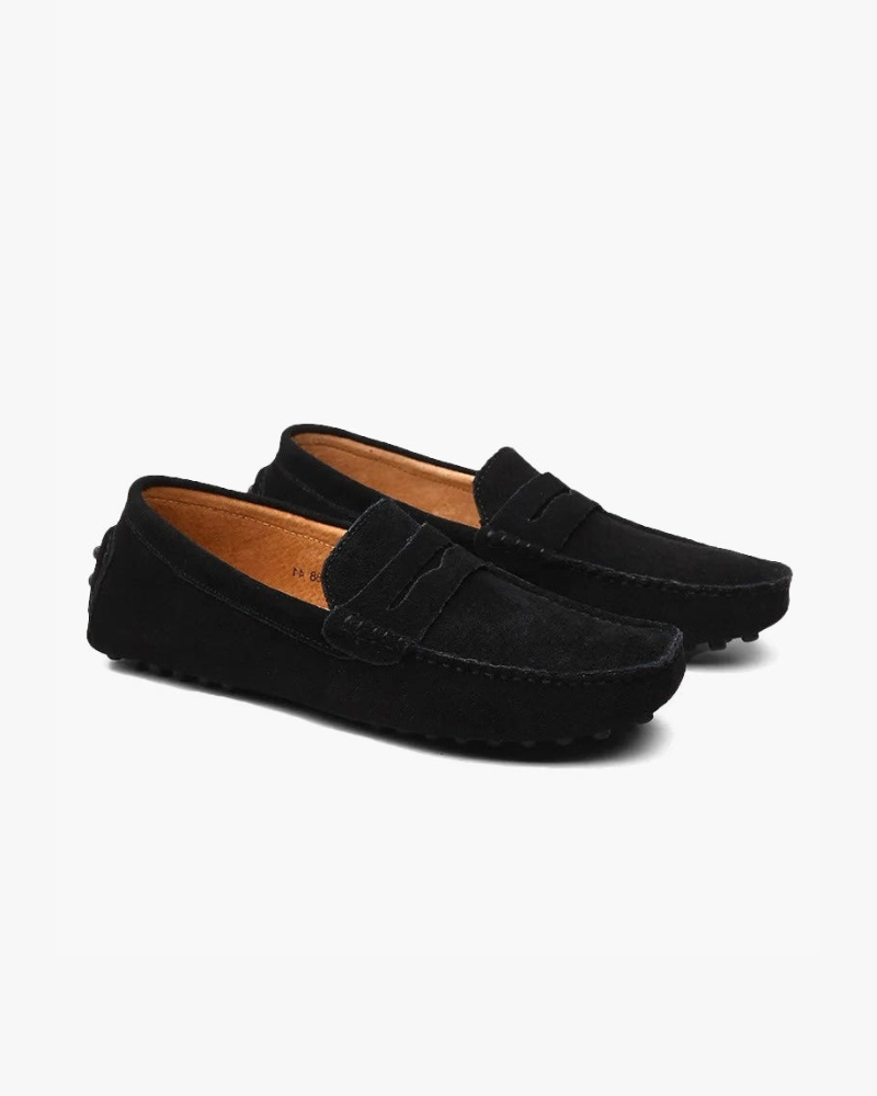 St. James – Mocassino Elegante in Camoscio Premium – Nero