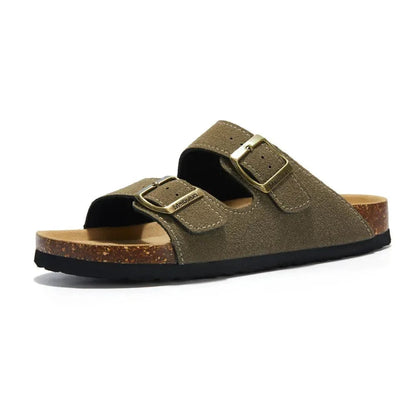St. James - Birken Sandalia in Carmocio Premium – Verde Muchio