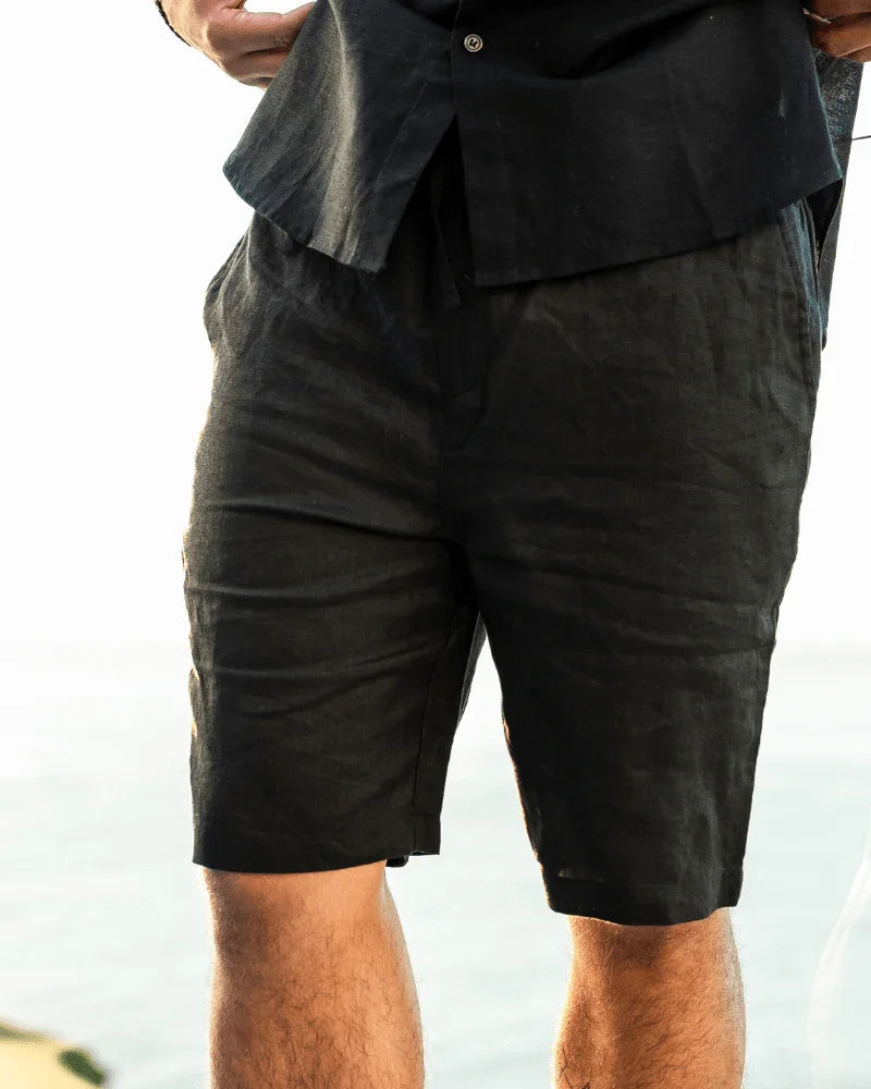 St. James - Casablanca Short in Lino Premium – Nero