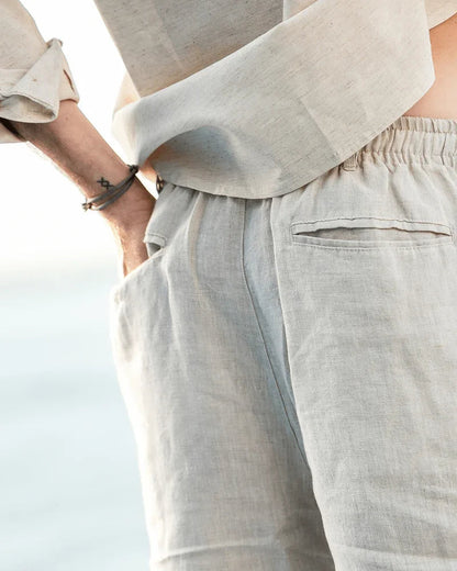 St. James - Casablanca Short in Lino Premium – Grigio