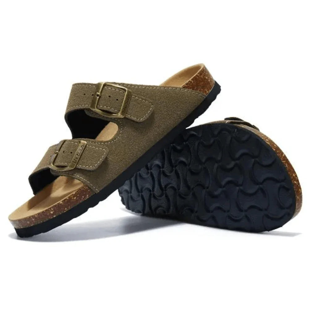 St. James - Birken Sandalia in Carmocio Premium – Verde Muchio