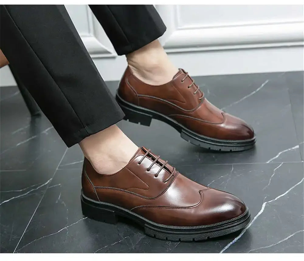 St. James - Scarpe in Vera Pelle Lucida Eleganti & di Lusso - Marrone