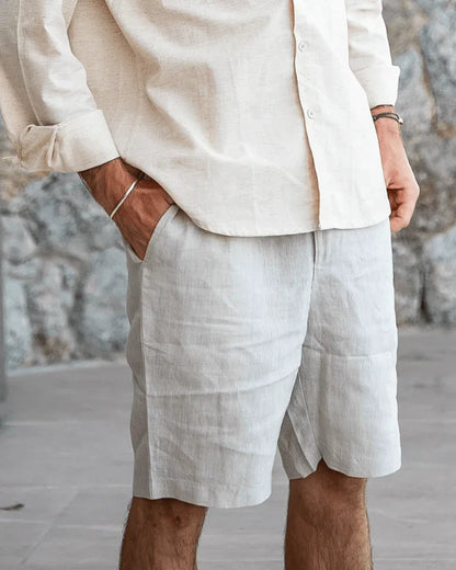 St. James - Casablanca Short in Lino Premium – Grigio